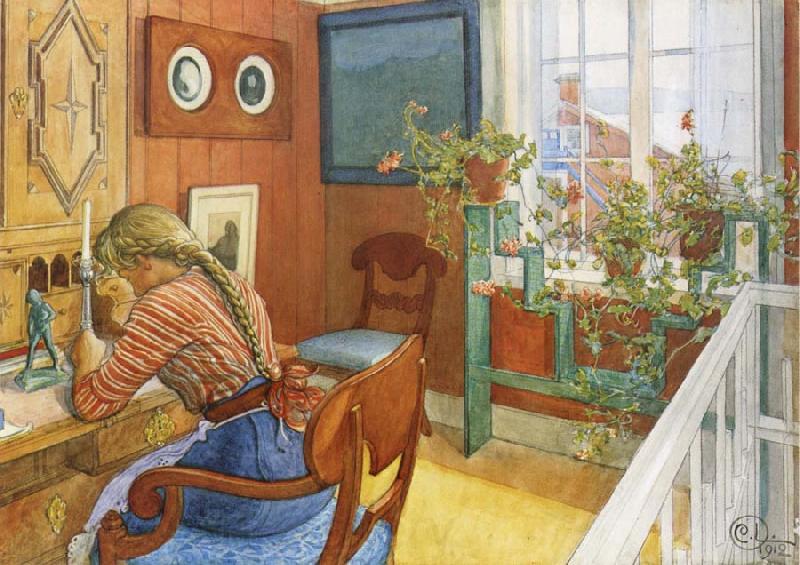 Carl Larsson Writing Letters